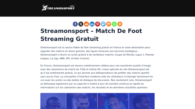 découvrez streamonsport, votre plateforme incontournable pour suivre tous vos événements sportifs en direct. profitez d'une expérience immersive avec des retransmissions de qualité et ne manquez plus jamais un match, quelle que soit votre passion sportive.