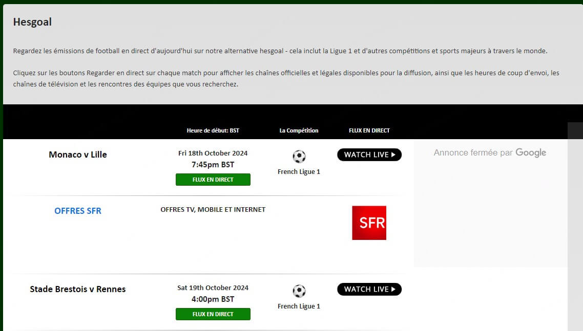 découvrez où regarder des matchs de football en streaming gratuit. suivez vos équipes favorites et profitez d'une expérience de match inégalée sans débourser un centime. ne manquez plus jamais un but!